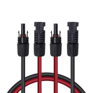 Renogy 20FT 12AWG Solar Extension Cables, M&F Connector, Black&Red, 1 Pair | MC4 Wire Cord, IP65 Waterproof, UV Protection for Solar Panel Off-Grid Solar System, TUV Tested Renogy 20FT 12AWG Solar Extension Cables, M&F Connector, Black&Red, 1 Pair | MC4 Wire Cord, IP65 Waterproof, UV Protection for Solar Panel Off-Grid Solar System, TUV Tested