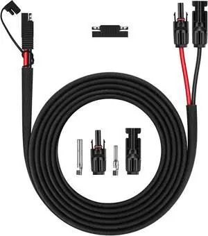 iGreely Solar Panel Connector Cable,10AWG SAE to Male & Female Adapter PV Extension Cable Wire for RV Solar Panel DC Power Battery Charger with SAE Polarity Reverse Adapter 3.1M/10Ft Black iGreely Solar Panel Connector Cable,10AWG SAE to Male & Female Adapter PV Extension Cable Wire for RV Solar Panel DC Power Battery Charger with SAE Polarity Reverse Adapter 3.1M/10Ft Black