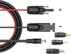 Solar Panel Connectors Compatible with M-C-4 Solar Connectors to DC Extension Cable 16AWG with DC 5.5mmx2.1mm, DC3.5x1.35mm,DC5.5x2.5mm and DC8mm Adapter for Portable Power Station Solar Generators Solar Panel Connectors Compatible with M-C-4 Solar Connectors to DC Extension Cable 16AWG with DC 5.5mmx2.1mm, DC3.5x1.35mm,DC5.5x2.5mm and DC8mm Adapter for Portable Power Station Solar Generators