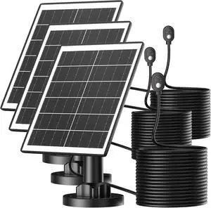 5W Solar Panel Charger Compatible with Arlo Pro 5S/Pro 4/Pro 3/Ultra/Ultra 2/Go 2 Camera, Solar Panels Charging with 13.1ft Waterproof Charging Cable,360° Adjustable Wall Mount, 3 Pack 5W Solar Panel Charger Compatible with Arlo Pro 5S/Pro 4/Pro 3/Ultra/Ultra 2/Go 2 Camera, Solar Panels Charging with 13.1ft Waterproof Charging Cable,360° Adjustable Wall Mount, 3 Pack