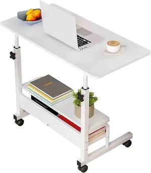 Computer Desk Adjustable Home Office Bedside Small Spaces Storage Convenient Universal Movable Table Detachable Wheels Living Room Sofa Furniture Size 15.7 * 31.5 Inch,White Computer Desk Adjustable Home Office Bedside Small Spaces Storage Convenient Universal Movable Table Detachable Wheels Living Room Sofa Furniture Size 15.7 * 31.5 Inch,White