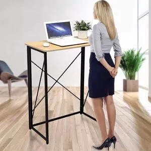 Ytaoka Folding Laptop Computer Desk, Standing Desk, 31in Small Desk for Sitting or Standing, No Need to Assembly, Suitable for Home, Office, Writing (Wood Board Color) Ytaoka Folding Laptop Computer Desk, Standing Desk, 31in Small Desk for Sitting or Standing, No Need to Assembly, Suitable for Home, Office, Writing (Wood Board Color)
