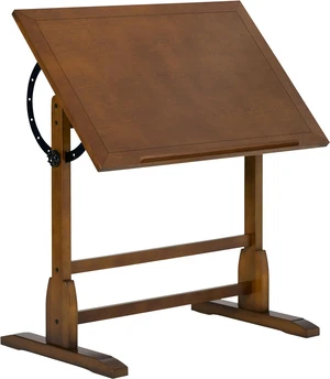 Studio Designs Vintage Rustic Oak Drafting Table, Top Adjustable Drafting Table Craft Table Drawing Desk Hobby Table Writing Desk Studio Desk, 36''W x 24''D Studio Designs Vintage Rustic Oak Drafting Table, Top Adjustable Drafting Table Craft Table Drawing Desk Hobby Table Writing Desk Studio Desk, 36''W x 24''D