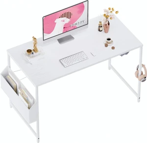 Pamray 47 Inch Computer Desk for Small Spaces with Storage Bag, Home Office Work Desk with Headphone Hook, Small Office Desk Study Writing Table Pamray 47 Inch Computer Desk for Small Spaces with Storage Bag, Home Office Work Desk with Headphone Hook, Small Office Desk Study Writing Table