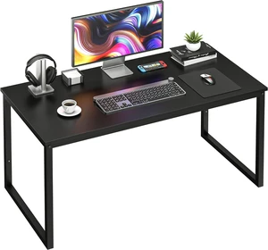 ZenStyle Computer Desk 47" Modern Sturdy Office Desk Computer Table PC Laptop Study Writing Desk for Home Office, Black ZenStyle Computer Desk 47" Modern Sturdy Office Desk Computer Table PC Laptop Study Writing Desk for Home Office, Black
