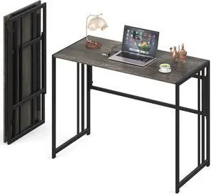 40" Folding Computer Desk No Assembly Needed Foldable Table for Small Space 40" Folding Computer Desk No Assembly Needed Foldable Table for Small Space