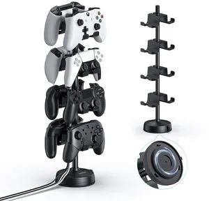 MANMUVIMO Headphone Controller Storage Holder for Desk 4 Tiers with Anti-Slip Stable Suction Cup, Controller Holder, Universal Gaming Desk Accessories for PS5/PS4/Xbox Series/Xbox One MANMUVIMO Headphone Controller Storage Holder for Desk 4 Tiers with Anti-Slip Stable Suction Cup, Controller Holder, Universal Gaming Desk Accessories for PS5/PS4/Xbox Series/Xbox One