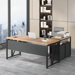 Tribesigns 63" Executive Desk with Reversible File Cabinet, Large L-Shaped Office Desk with Drawers, Business Furniture Workstation for Home Office Tribesigns 63" Executive Desk with Reversible File Cabinet, Large L-Shaped Office Desk with Drawers, Business Furniture Workstation for Home Office