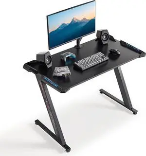 EUREKA ERGONOMIC Gaming Desk, 44 Inch Computer Desk with RGB LED Lights EUREKA ERGONOMIC Gaming Desk, 44 Inch Computer Desk with RGB LED Lights