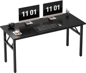 Need Folding Desk, 54 inch Large Computer Desk for Home Office, No Install Needed Study Student Writing Table Desk Workstation, Black Need Folding Desk, 54 inch Large Computer Desk for Home Office, No Install Needed Study Student Writing Table Desk Workstation, Black