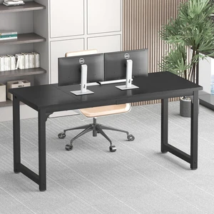 NSdirect 63 inch Computer Desk,Modern Simple Style PC Table Office Desk Wide Workstation for Study Writing,Gaming and Home Office,Extra 1" Thicker Wooden Tabletop and Black Metal Frame,Black NSdirect 63 inch Computer Desk,Modern Simple Style PC Table Office Desk Wide Workstation for Study Writing,Gaming and Home Office,Extra 1" Thicker Wooden Tabletop and Black Metal Frame,Black