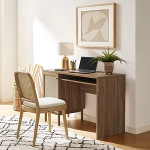 mopio Haylee Boho Farmhouse Writing Desk, with Natural Rattan Exterior Door, Ample Storage, Adjustable Shelves, for Study, Vanity, Makeup, & Work, in Bedroom, Home Office mopio Haylee Boho Farmhouse Writing Desk, with Natural Rattan Exterior Door, Ample Storage, Adjustable Shelves, for Study, Vanity, Makeup, & Work, in Bedroom, Home Office
