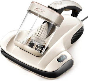 JIGOO Mattress Vacuum Cleaner UV Sanitizing, Anti-allergen Bed Cleaner with 12Kpa Suction, Handheld Vacuums for Dust & Pet Hair, Effectively Clean Up Bed, Pillows, Cloth Sofas, Carpets JIGOO Mattress Vacuum Cleaner UV Sanitizing, Anti-allergen Bed Cleaner with 12Kpa Suction, Handheld Vacuums for Dust & Pet Hair, Effectively Clean Up Bed, Pillows, Cloth Sofas, Carpets
