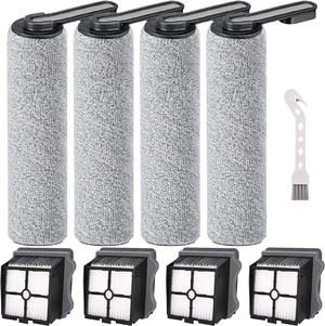 Brush and Filters Replacement Parts Accessories Compatible for Tineco Floor ONE S5/Floor One S5 Pro Cordless Vacuum Cleaner, 4 Roller Brushes, 4 Filters Brush and Filters Replacement Parts Accessories Compatible for Tineco Floor ONE S5/Floor One S5 Pro Cordless Vacuum Cleaner, 4 Roller Brushes, 4 Filters