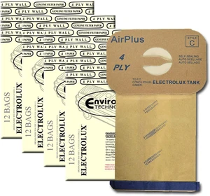 EnviroCare 48 Electrolux Type C Tank Model Vacuum Cleaner Bags 4 Ply EnviroCare 48 Electrolux Type C Tank Model Vacuum Cleaner Bags 4 Ply