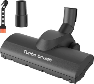 Portek Turbo Brush Head for 1-1/4" and 1-3/8" Vacuum Cleaners, Air-Driven Floor Nozzle Attachment with Adapter and Cleaning Tool for Pet Hair Removal on Carpets and Hard Floors Portek Turbo Brush Head for 1-1/4" and 1-3/8" Vacuum Cleaners, Air-Driven Floor Nozzle Attachment with Adapter and Cleaning Tool for Pet Hair Removal on Carpets and Hard Floors