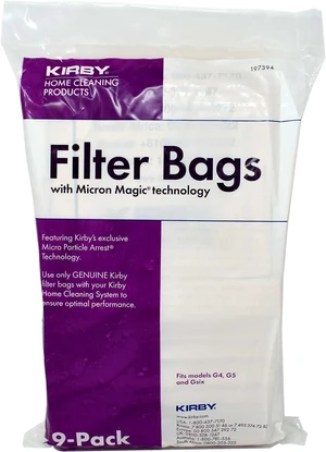 Kirby vac bags (9 count) for Models G4, G5 and Gsix Kirby vac bags (9 count) for Models G4, G5 and Gsix