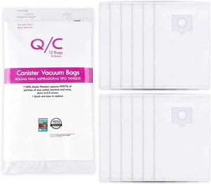 12 Pack 53292 Type QC Canister Vacuum Bags Compatible with Kenmore 12 Pack 53292 Type QC Canister Vacuum Bags Compatible with Kenmore