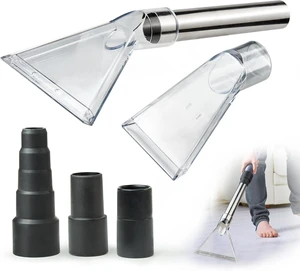 Universal Clear Vacuum Extraction Accessory with 1-1/4,1-7/8 and 2-1/2 Adapter,Compatible with All Shop Vac Extractor,Wet Dry Vacuum Cleaner Attachments for Upholstery,Carpet Cleaning,Car Detailing Universal Clear Vacuum Extraction Accessory with 1-1/4,1-7/8 and 2-1/2 Adapter,Compatible with All Shop Vac Extractor,Wet Dry Vacuum Cleaner Attachments for Upholstery,Carpet Cleaning,Car Detailing