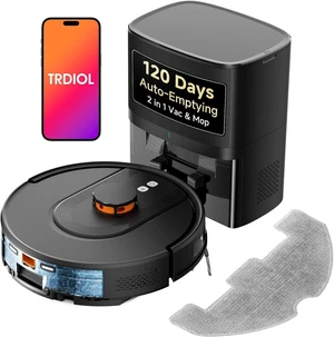 Robot Vacuum and Mop, 120-Day Self-Emptying with 6000Pa Suction, LiDAR Navigation & Smart Mapping & No-Go Zones, Anti-Tangle, for Pet Hair, Carpets and Hard Floor Robot Vacuum and Mop, 120-Day Self-Emptying with 6000Pa Suction, LiDAR Navigation & Smart Mapping & No-Go Zones, Anti-Tangle, for Pet Hair, Carpets and Hard Floor