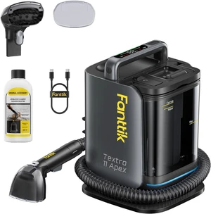 Fanttik Textra 11 Apex Cordless Carpet and Upholstery Cleaner, Self-Cleaning Tool, 150W Brushless Motor, 2 Cleaning Modes, Light-Duty Portable Spot Cleaner for Car, RV Interiors, Sofas, Area Rugs Fanttik Textra 11 Apex Cordless Carpet and Upholstery Cleaner, Self-Cleaning Tool, 150W Brushless Motor, 2 Cleaning Modes, Light-Duty Portable Spot Cleaner for Car, RV Interiors, Sofas, Area Rugs