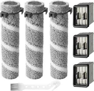 3930F 3933 3930 Brush Roll Filter Replacement Kit for Bissell CrossWave OmniForce Edge Cordless Multi-Surface Hard Floor Cleaner Wet Dry Vacuum, 3 HEPA Filters, 3 ZeroGap Brush Roll, 1640897, 1640066 3930F 3933 3930 Brush Roll Filter Replacement Kit for Bissell CrossWave OmniForce Edge Cordless Multi-Surface Hard Floor Cleaner Wet Dry Vacuum, 3 HEPA Filters, 3 ZeroGap Brush Roll, 1640897, 1640066