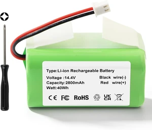 MULS 14.4V RVBAT850 Battery for Shark ION/IQ/AI R1000C, RV1100S1US, RV850 MULS 14.4V RVBAT850 Battery for Shark ION/IQ/AI R1000C, RV1100S1US, RV850