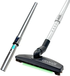 Vacuum Floor Brush & Extension Wand for Vacuum Cleaners with 1 ¼ inch (1.25'') (32mm) Inner Diameter with Horse Hair Soft Bristles - Hardwood Floor Attachment & Vacuum Extension Tube Vacuum Floor Brush & Extension Wand for Vacuum Cleaners with 1 ¼ inch (1.25'') (32mm) Inner Diameter with Horse Hair Soft Bristles - Hardwood Floor Attachment & Vacuum Extension Tube