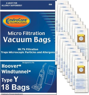 EnviroCare Replacement Micro Filtration Vacuum Cleaner Dust Bags for Hoover Windtunnel Upright Type Y 18 pack EnviroCare Replacement Micro Filtration Vacuum Cleaner Dust Bags for Hoover Windtunnel Upright Type Y 18 pack