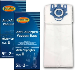 EnviroCare Replacement Allergen Vacuum Bags for Miele Upright Style U 10 bags and 4 Filters EnviroCare Replacement Allergen Vacuum Bags for Miele Upright Style U 10 bags and 4 Filters
