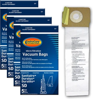 EnviroCare Replacement Micro Filtration Vacuum Cleaner Dust Bags made to fit Sanitaire, Duralux, and Duralite Style SD 20 Pack EnviroCare Replacement Micro Filtration Vacuum Cleaner Dust Bags made to fit Sanitaire, Duralux, and Duralite Style SD 20 Pack