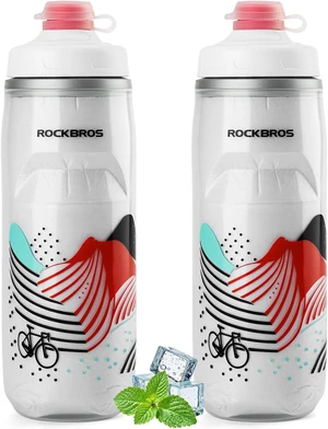 ROCKBROS Bike Water Bottle, 21oz Insulated Cycling Squeeze Bottle ROCKBROS Bike Water Bottle, 21oz Insulated Cycling Squeeze Bottle