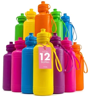 Bulk Water Bottles for Kids 12 Pack 18 Oz Neon Plastic Water Bottles Bulk Bulk Water Bottles for Kids 12 Pack 18 Oz Neon Plastic Water Bottles Bulk