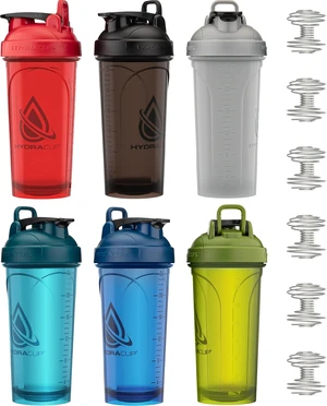 Hydra Cup 6 Pack 28oz Protein Shaker Bottles with Patented Carry Handle Hydra Cup 6 Pack 28oz Protein Shaker Bottles with Patented Carry Handle