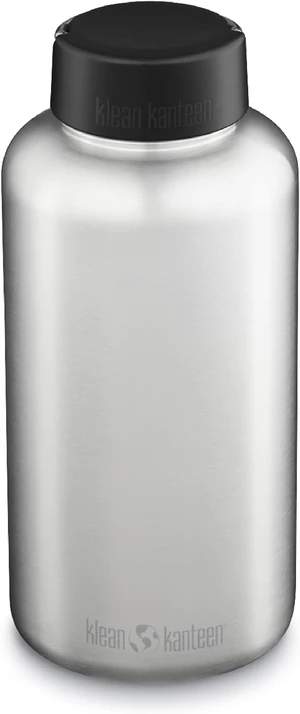 Klean Kanteen Wide Water Bottle with Loop Cap - Stainless Steel Water Bottle for Daily Hydration & Outdoor Use - Non-Insulated - BPA Free, Dishwasher Safe - Brushed Stainless, 64 oz Klean Kanteen Wide Water Bottle with Loop Cap - Stainless Steel Water Bottle for Daily Hydration & Outdoor Use - Non-Insulated - BPA Free, Dishwasher Safe - Brushed Stainless, 64 oz
