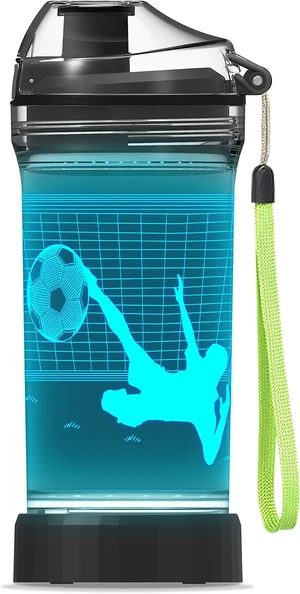 YuanDian Soccer Gifts, Light Up Kids Water Bottle with 3D Soccer Illusion Lamp- 14 OZ Tritan BPA Free - Cool Drinking Cups Gift for School Kids Boy Child Sport Lovers YuanDian Soccer Gifts, Light Up Kids Water Bottle with 3D Soccer Illusion Lamp- 14 OZ Tritan BPA Free - Cool Drinking Cups Gift for School Kids Boy Child Sport Lovers