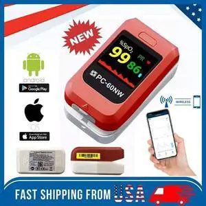 Fingertip Pulse Oximeter Finger Blood Oxygen Meter SpO2 PR Heart Rate Monitor Fingertip Pulse Oximeter Finger Blood Oxygen Meter SpO2 PR Heart Rate Monitor