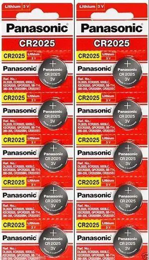 10 x Fresh PANASONIC CR 2025 CR2025 CR-2025 LITHIUM COIN CELL Battery Exp 2030 10 x Fresh PANASONIC CR 2025 CR2025 CR-2025 LITHIUM COIN CELL Battery Exp 2030
