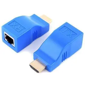 4K 1080P HDMI Extender to RJ45 Over Cat 5e/6 Network LAN Ethernet Adapter 2 PCS 4K 1080P HDMI Extender to RJ45 Over Cat 5e/6 Network LAN Ethernet Adapter 2 PCS