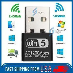 Wireless Lan USB PC WiFi Adapter Network 802.11AC 1200Mbps Dual Band 2.4G / 5G Wireless Lan USB PC WiFi Adapter Network 802.11AC 1200Mbps Dual Band 2.4G / 5G