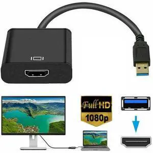 HD 1080P USB 3.0 to HDMI Video Cable Adapter For PC Laptop HDTV LCD TV Converter HD 1080P USB 3.0 to HDMI Video Cable Adapter For PC Laptop HDTV LCD TV Converter