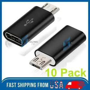 10 PACK Micro USB to USB 3.1 Type-C Data Adapter Converter For Samsung LG Google 10 PACK Micro USB to USB 3.1 Type-C Data Adapter Converter For Samsung LG Google
