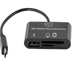 3 in 1 Micro USB OTG Adapter SD/Micro SD TF Card Reader With USB 3.0 Female 3 in 1 Micro USB OTG Adapter SD/Micro SD TF Card Reader With USB 3.0 Female