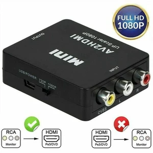 RCA AV to HDMI HD Converter Composite CVBS Video Adapter Wii NES SNES RCA AV to HDMI HD Converter Composite CVBS Video Adapter Wii NES SNES