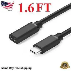 NEW Type C USB 3.1 Male to USB-C Female Extension Data Cable Extender Cord Black NEW Type C USB 3.1 Male to USB-C Female Extension Data Cable Extender Cord Black