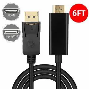 6FT Display Port DP to HDMI Cable Adapter Converter Audio Video PC HDTV 1080P US 6FT Display Port DP to HDMI Cable Adapter Converter Audio Video PC HDTV 1080P US