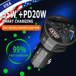2 USB+ PD 20W Type-C Car Charger Fast Adapter For Samsung iPhone 13 12 Pro Max 2 USB+ PD 20W Type-C Car Charger Fast Adapter For Samsung iPhone 13 12 Pro Max