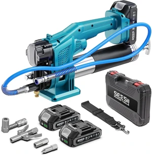 Seesii Professional Electric Grease Gun 10000 PSI 39.4" Hose 2XBattery & Charger Seesii Professional Electric Grease Gun 10000 PSI 39.4" Hose 2XBattery & Charger