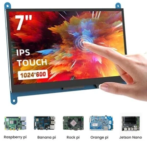 Small 7 inch Touchscreen HDMI Monitor Portable RasPi PC Second Gaming Screen Small 7 inch Touchscreen HDMI Monitor Portable RasPi PC Second Gaming Screen