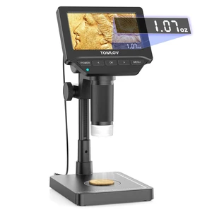 TOMLOV 4.3" Digital Microscope 200X Magnifier Coin Microscope Weighing Scale TOMLOV 4.3" Digital Microscope 200X Magnifier Coin Microscope Weighing Scale